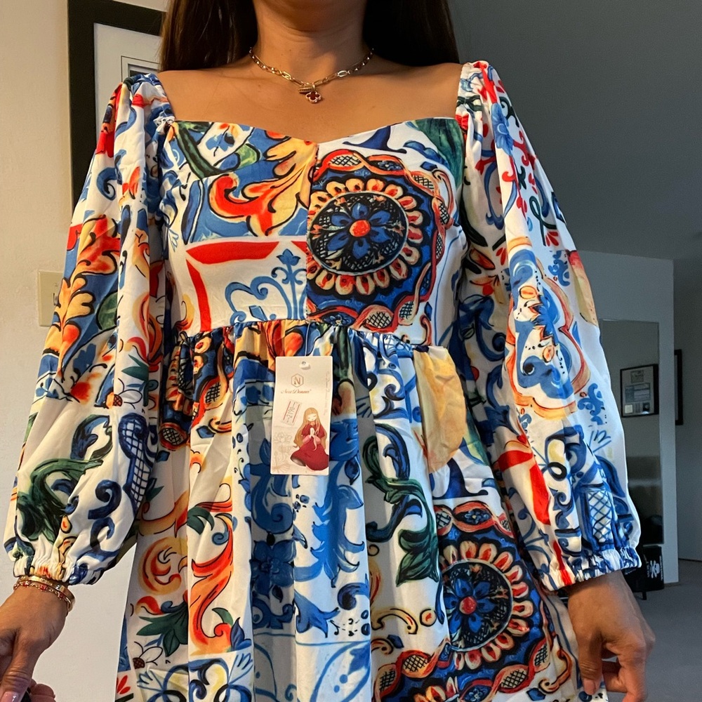 S O L D Summer dress very soft fabric, lightweight.